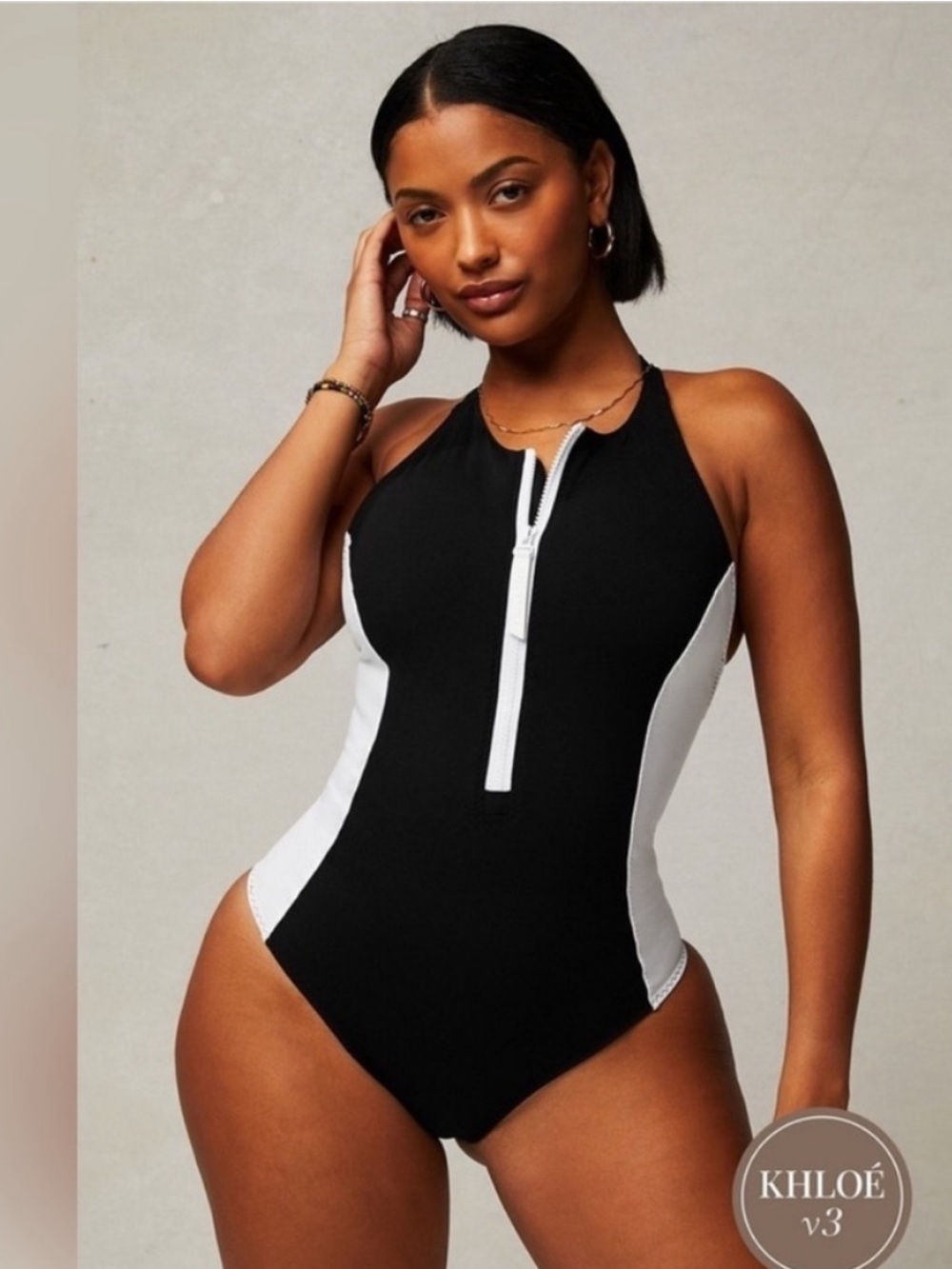 Fabletics Fabletics High Tide Zip-Front One-Piece Swimsuit Sz XXL/1x